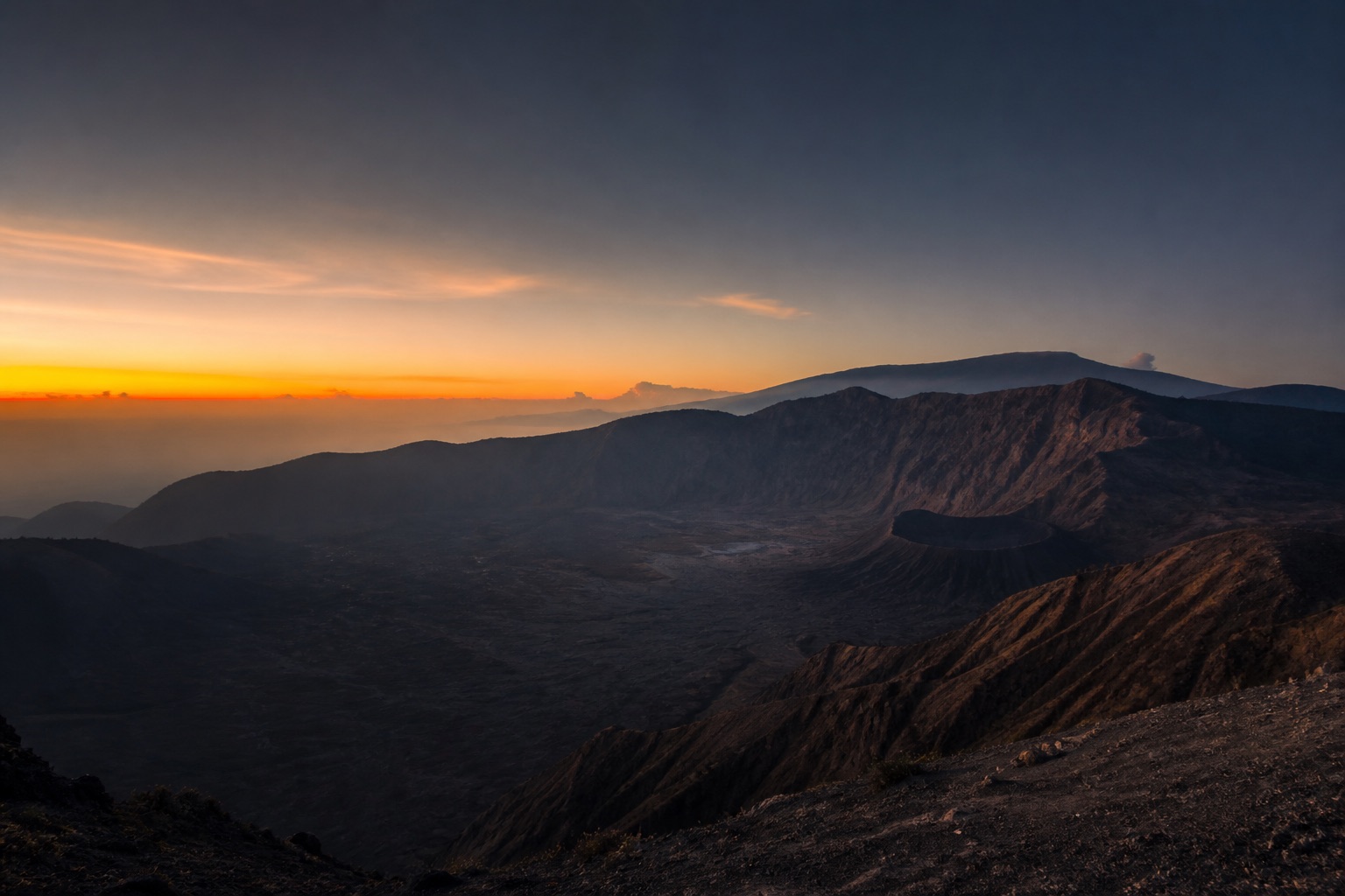 Mount Tambora volcanic landscape in Sumbawa